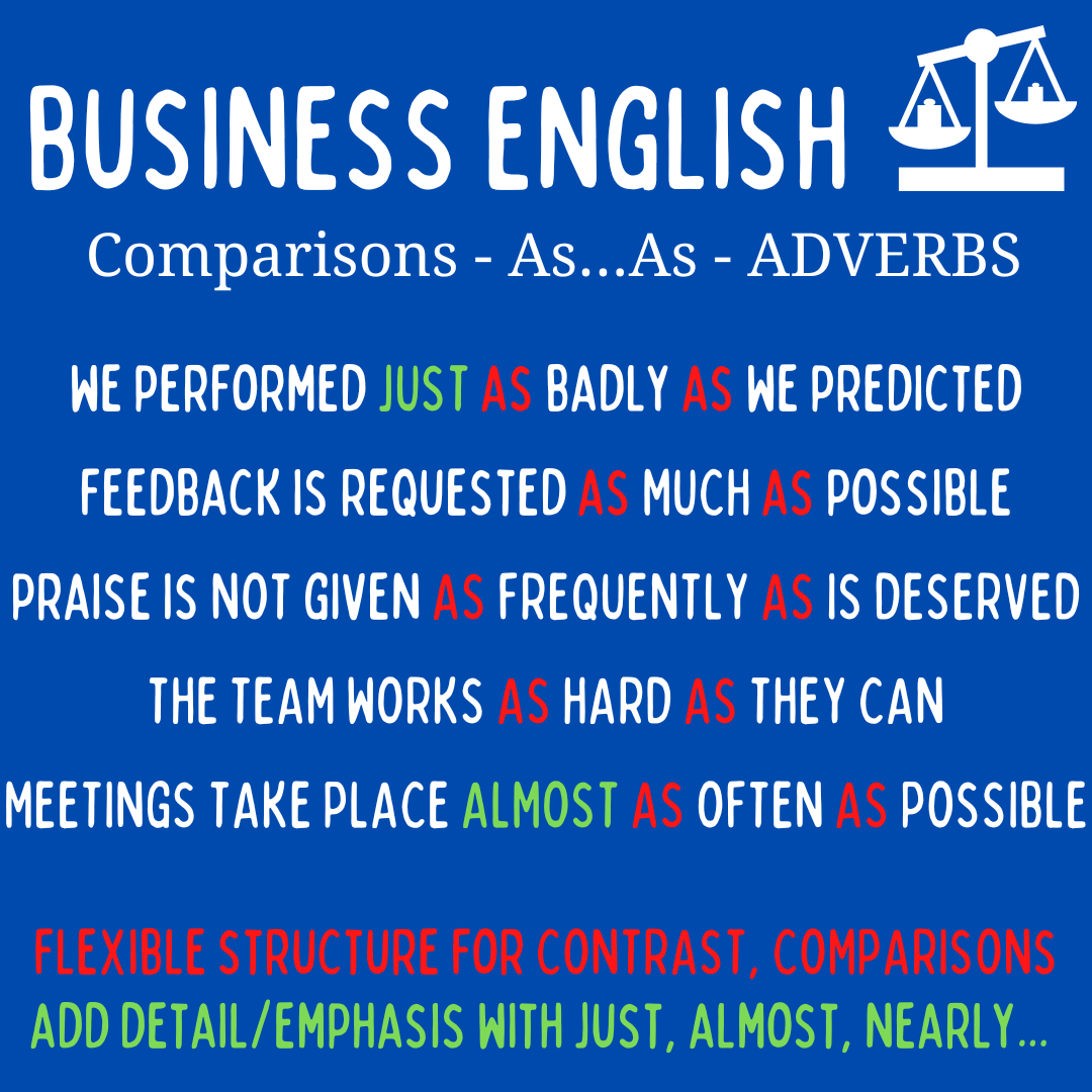 business English - as as adverbs