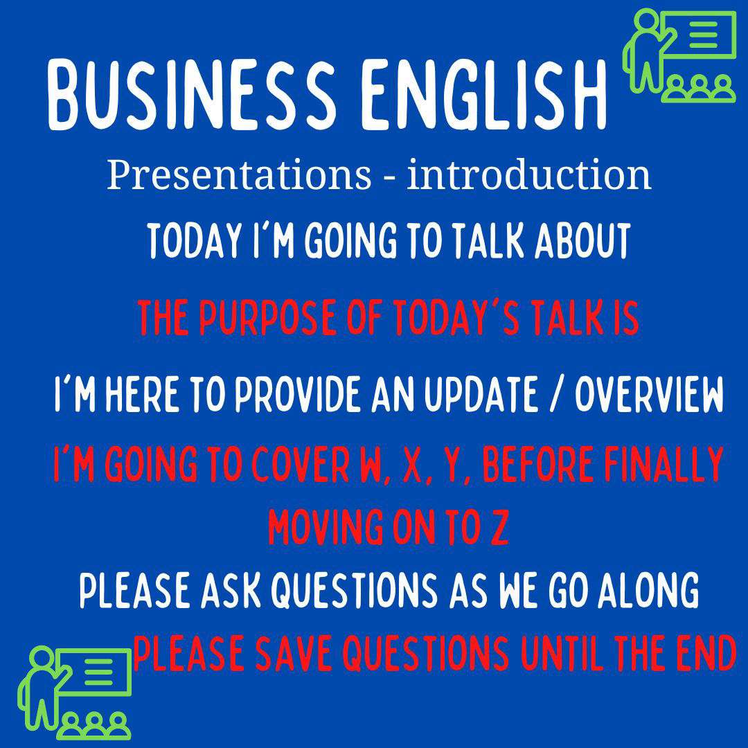 business English - presentations - introduction