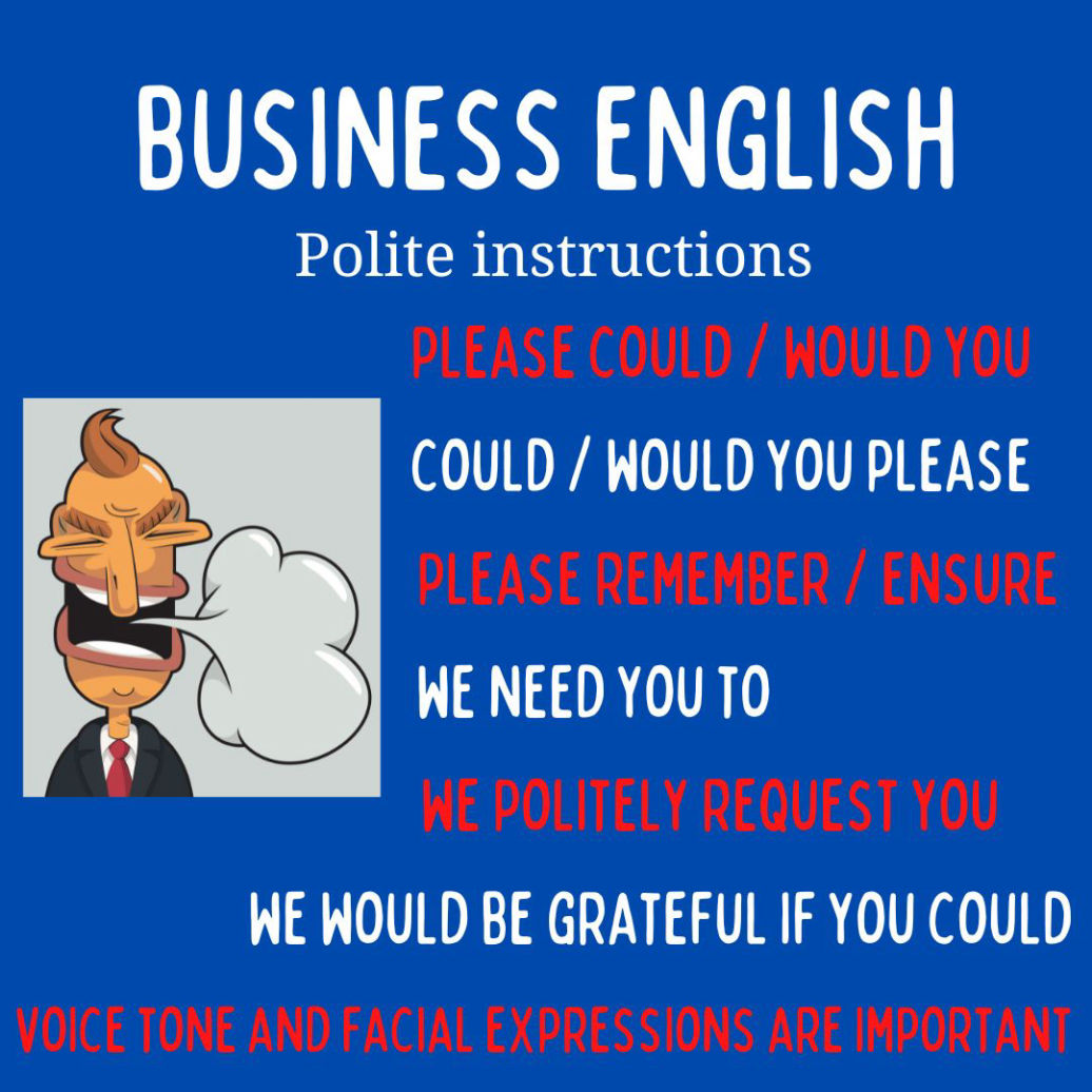 business English - polite instructions